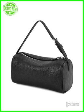 PU Leather Crossbody Bag Small Barrel Purse Hobo Handbag